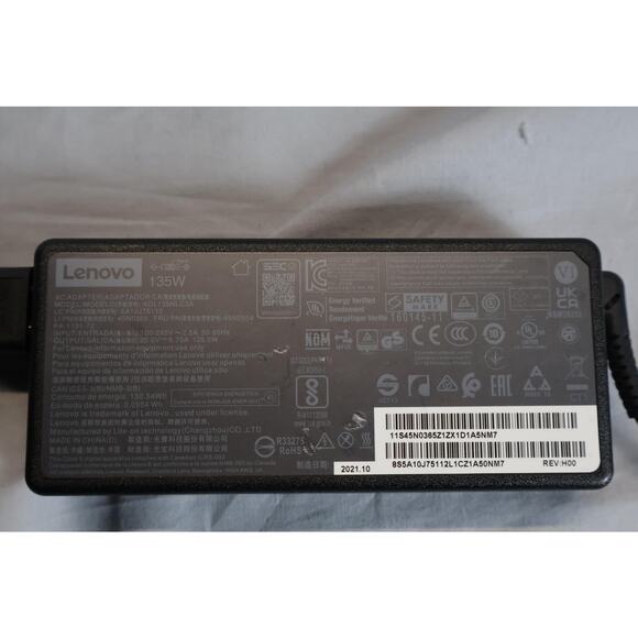 Lenovo 135W AC Adapter Charger Model ADL135NLC3A Laptop Power Supply 20V 6.75A - Picture 2 of 3